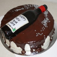 Celebration Cake Wine Bottle